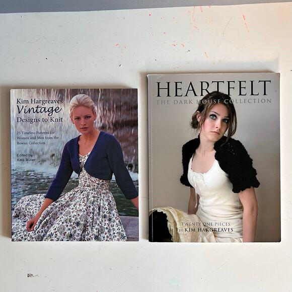 Vintage Designs & Hearfelt Kim Hargreaves Knitting Books Cottagecore Whimsigoth - Picture 1 of 13